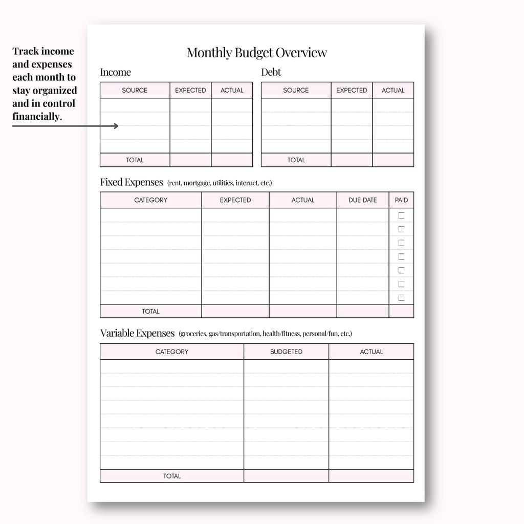 Weekly Planner Hard Copy