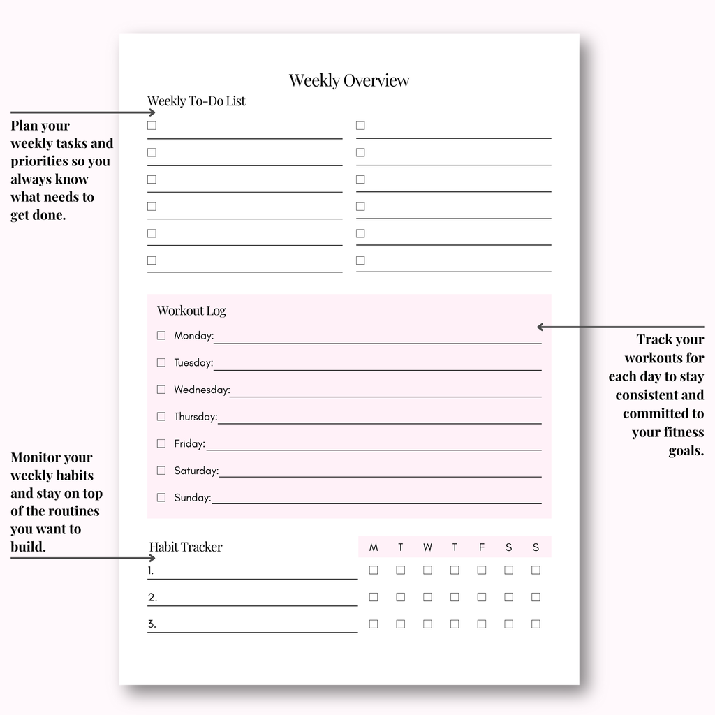 Weekly Planner Hard Copy