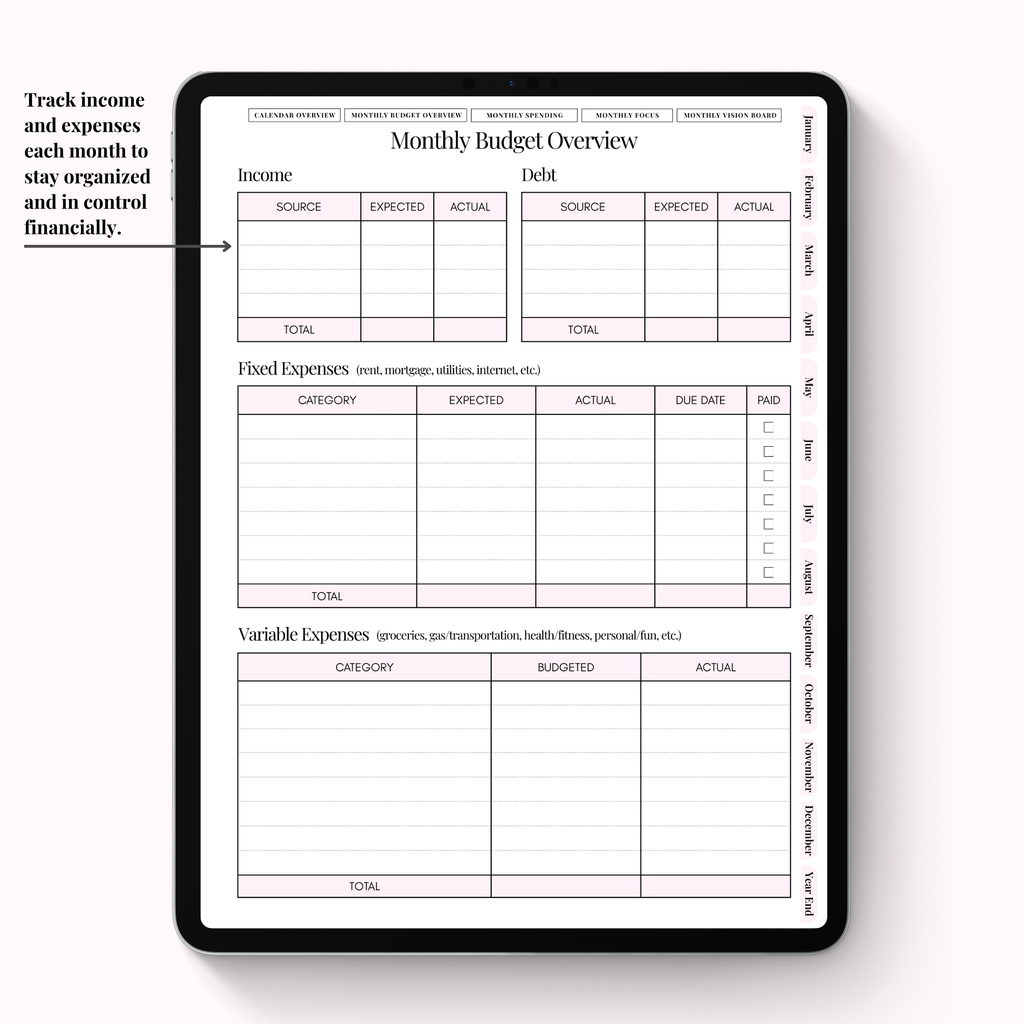 Weekly Planner Digital Version