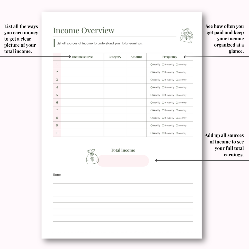 Budget Planner Hard Copy
