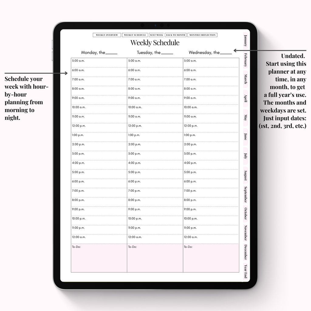 Weekly Planner Digital Version