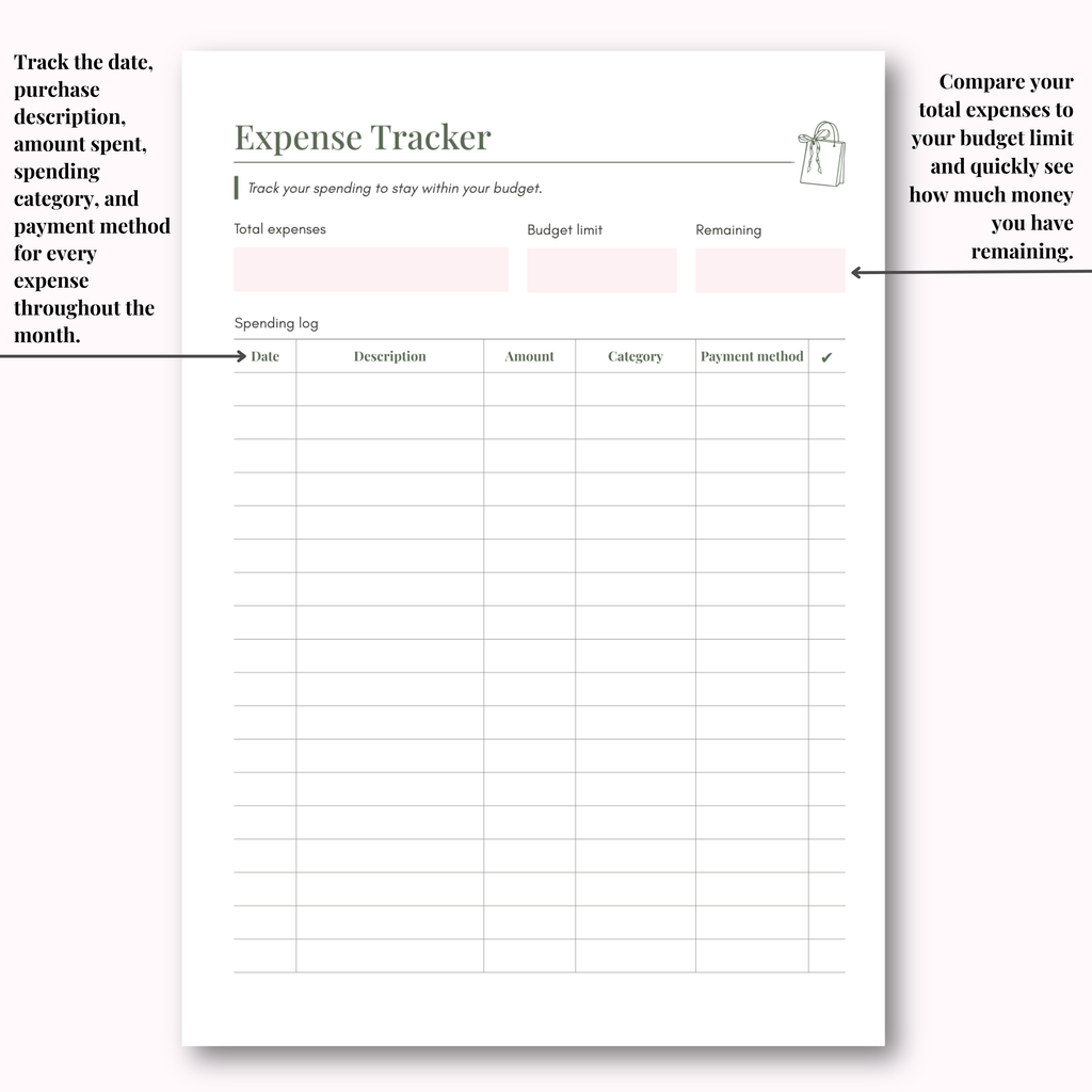 Budget Planner Hard Copy