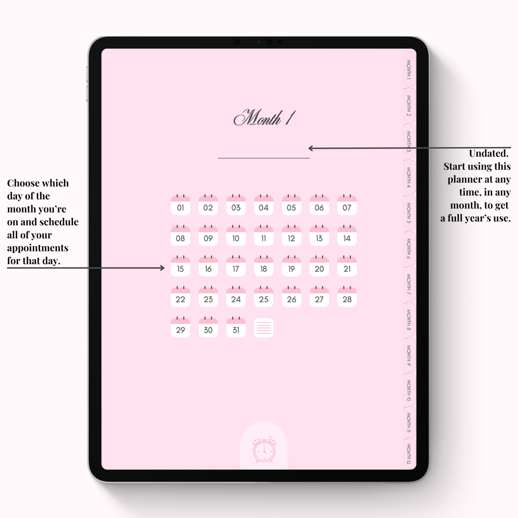 Daily Client Appointment Planner Digital Version