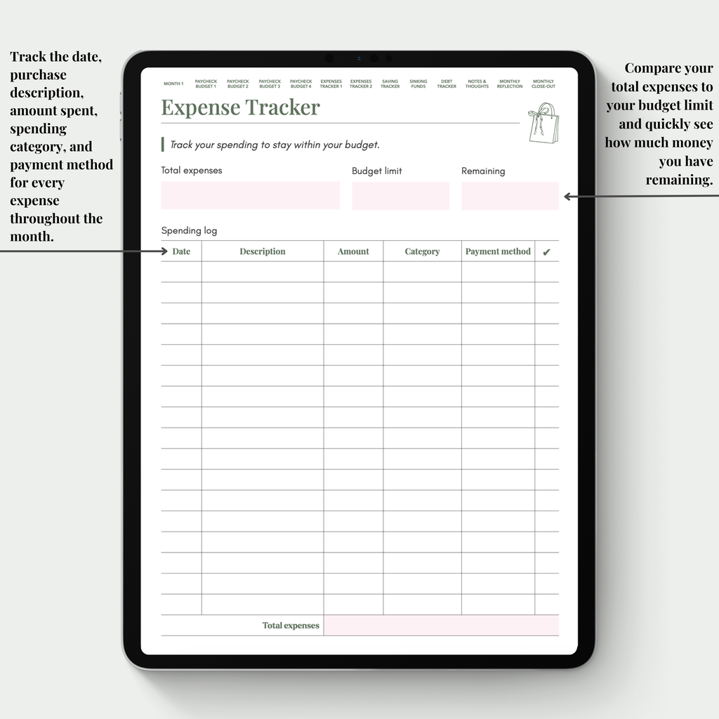 Budget Planner Digital Version