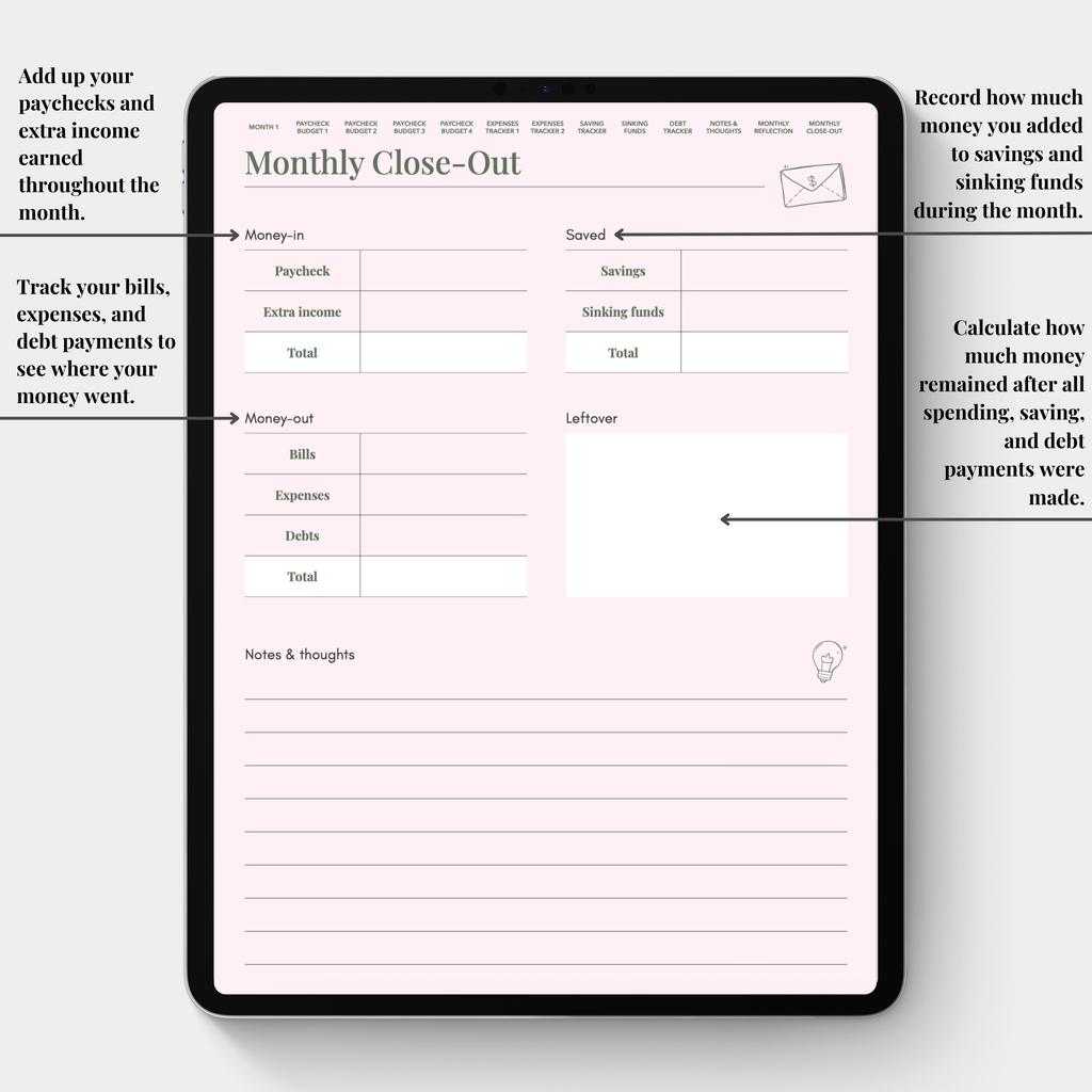 Budget Planner Digital Version