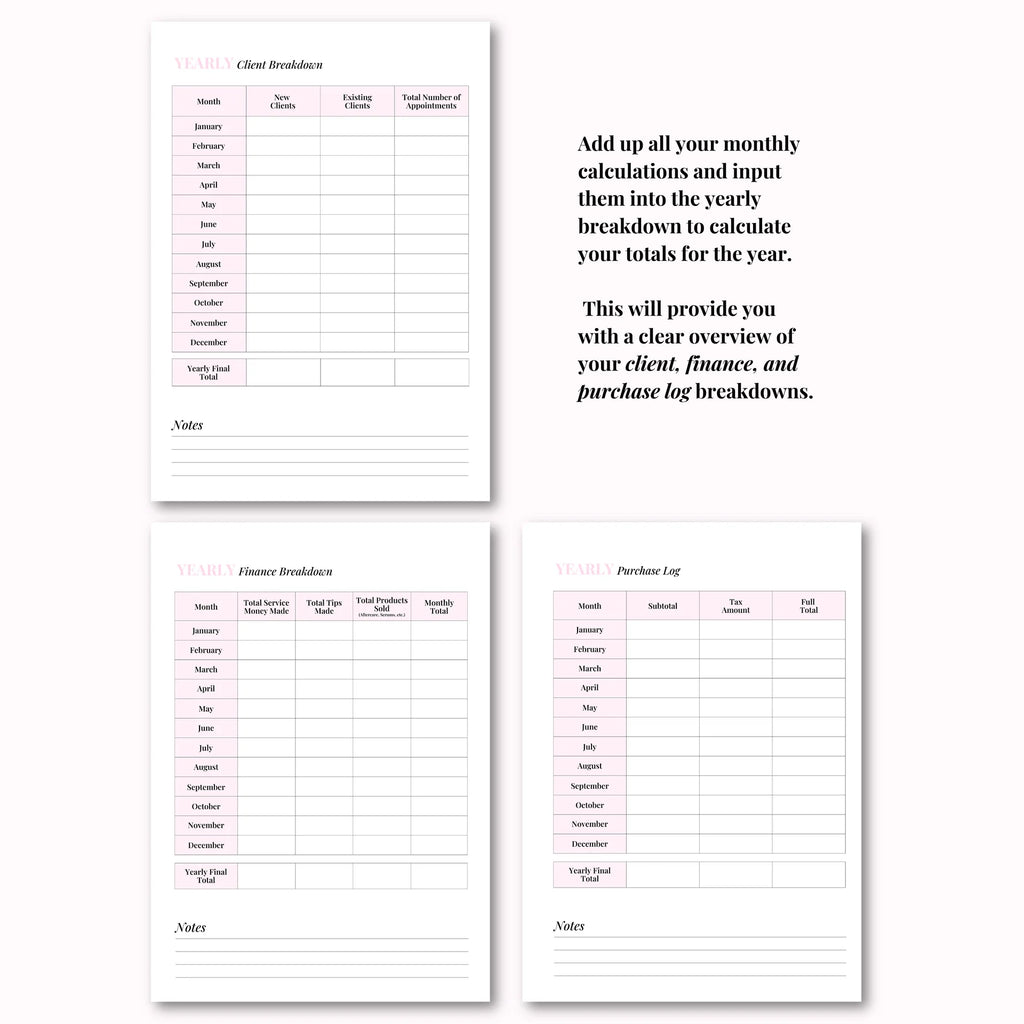 Client Appointment & Finance Planner Hard Copy