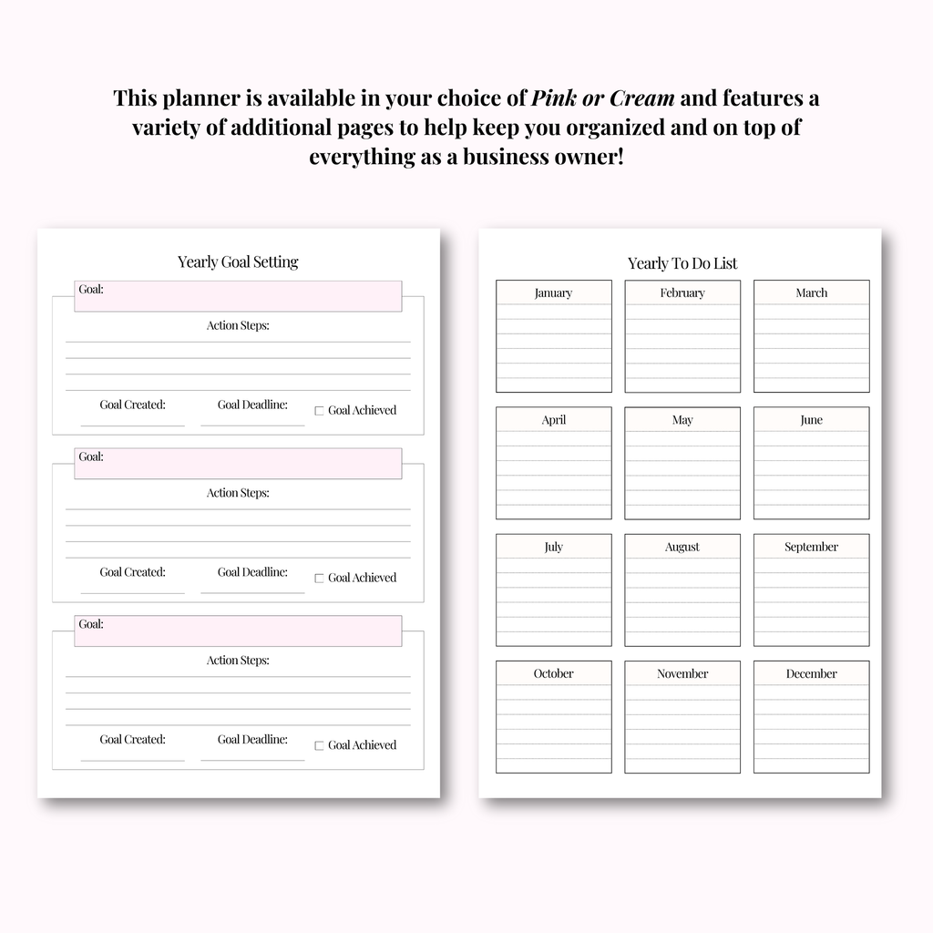 Weekly Planner Hard Copy