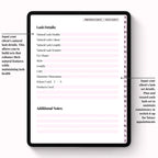 Lash Client Record Book