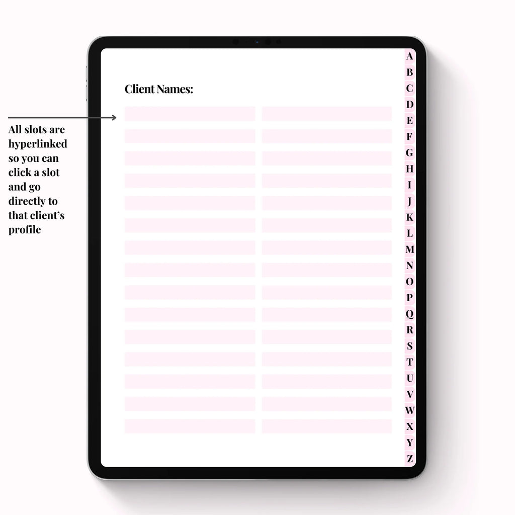 Lash Client Record Book