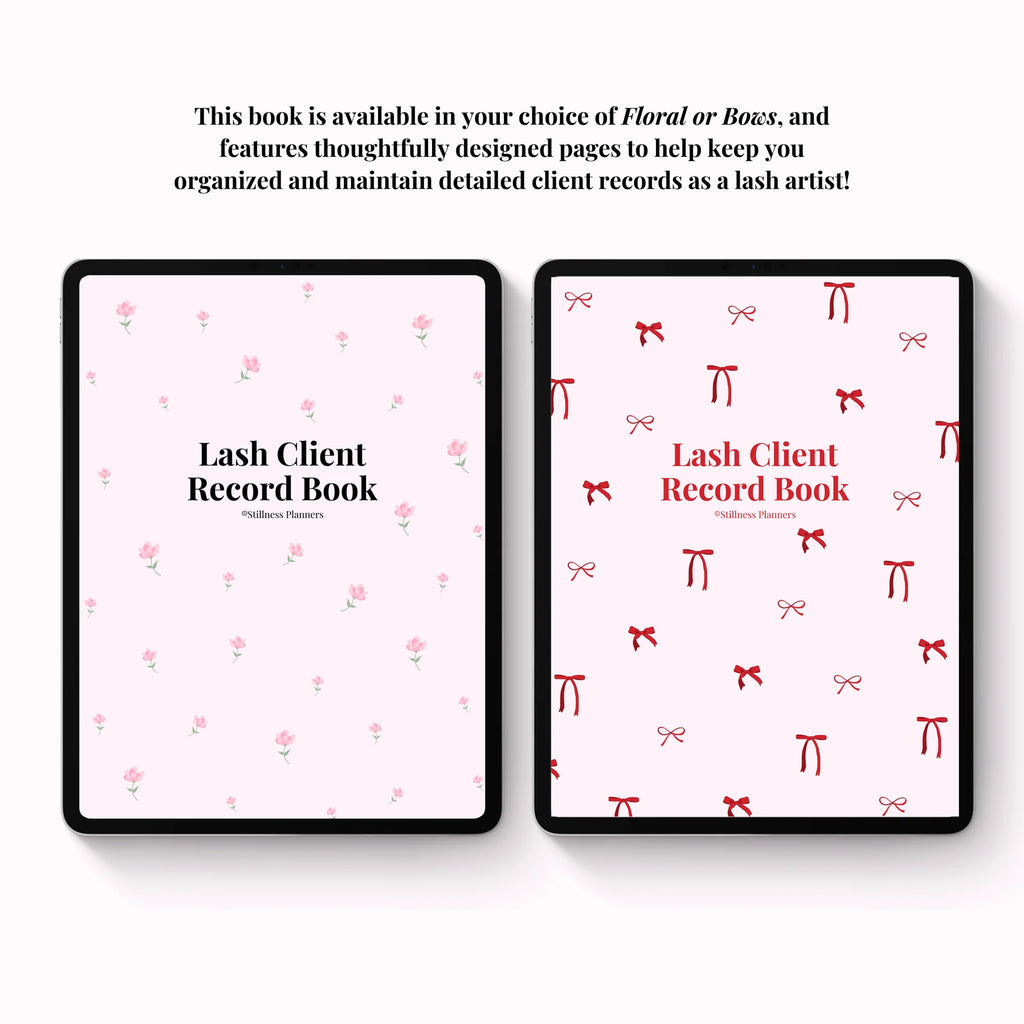 Lash Client Record Book