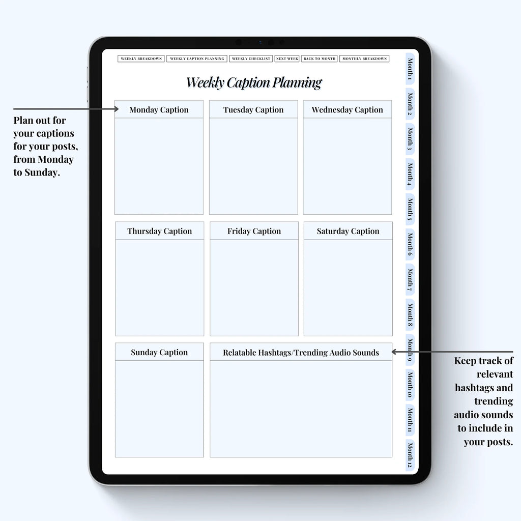 Social Media Planner Digital Version