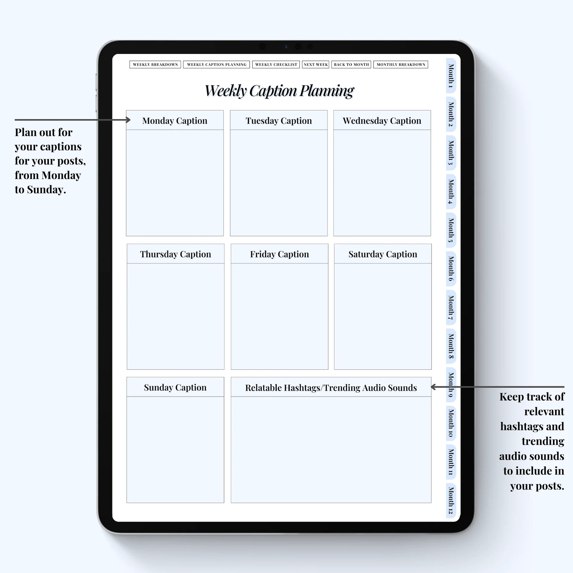Social Media Planner Digital Version