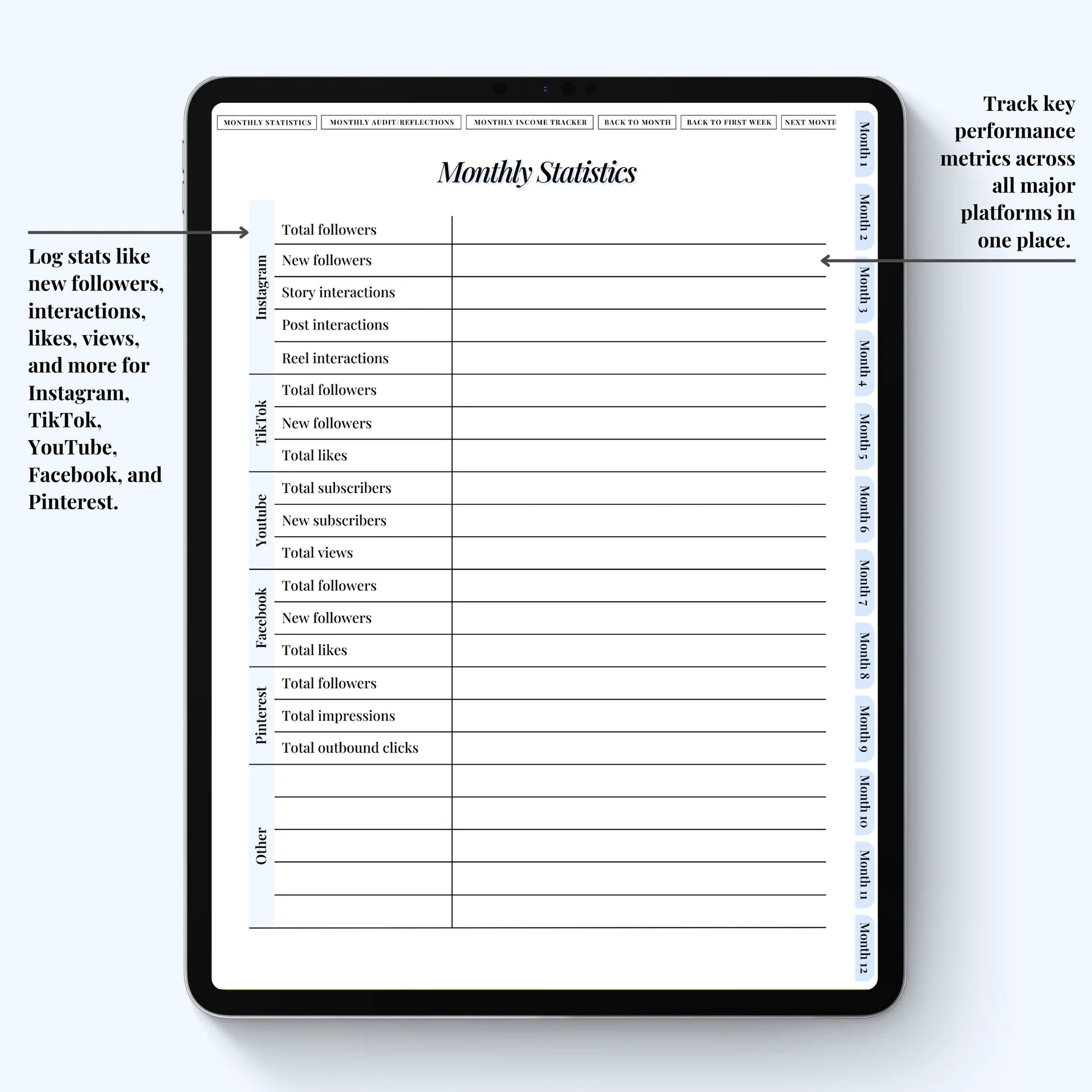 Social Media Planner Digital Version