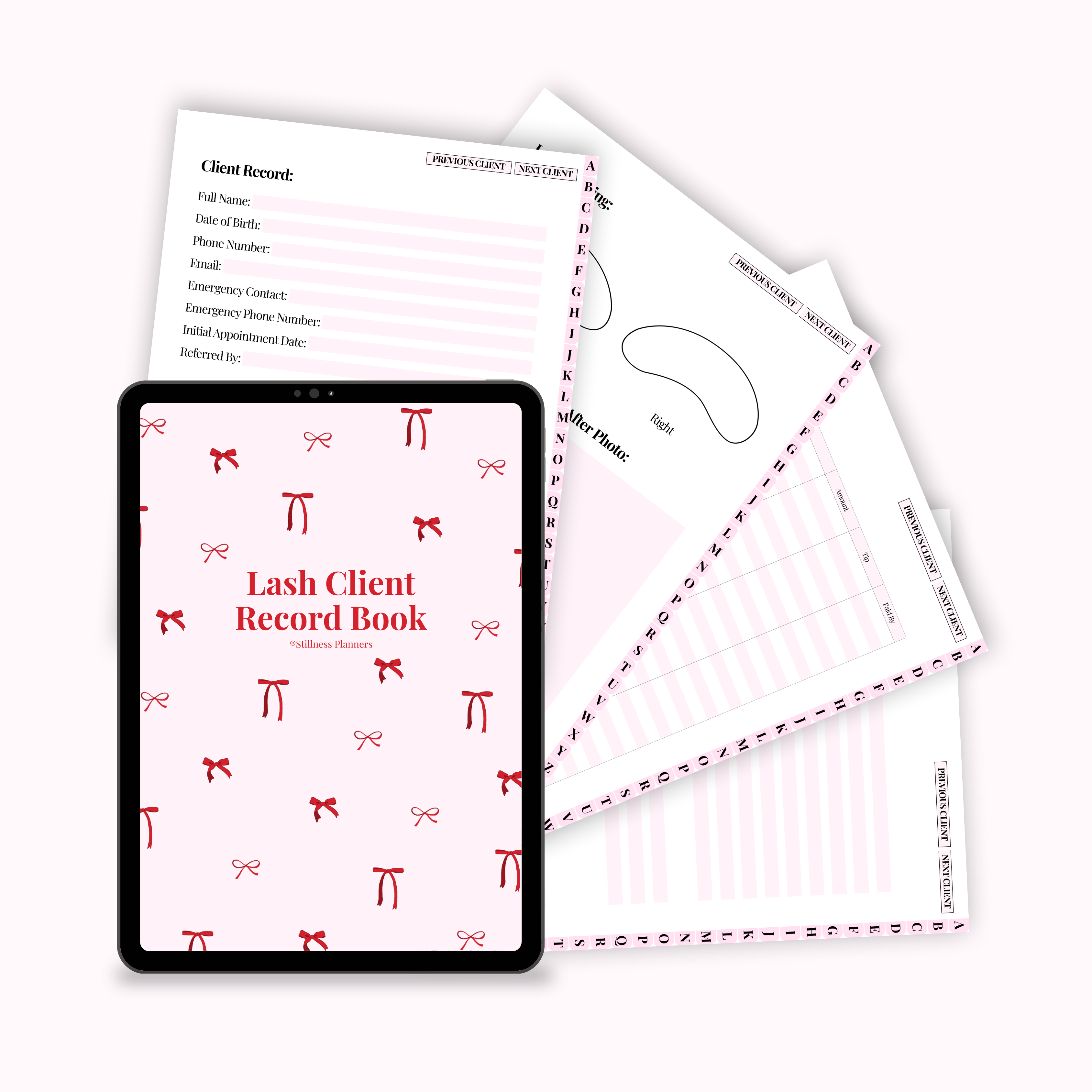 Lash Client Record Book